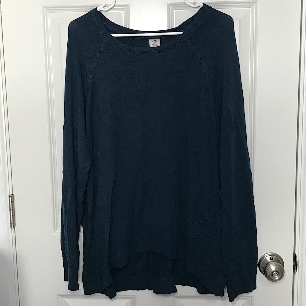Dark Teal Long Sleeve Active Top